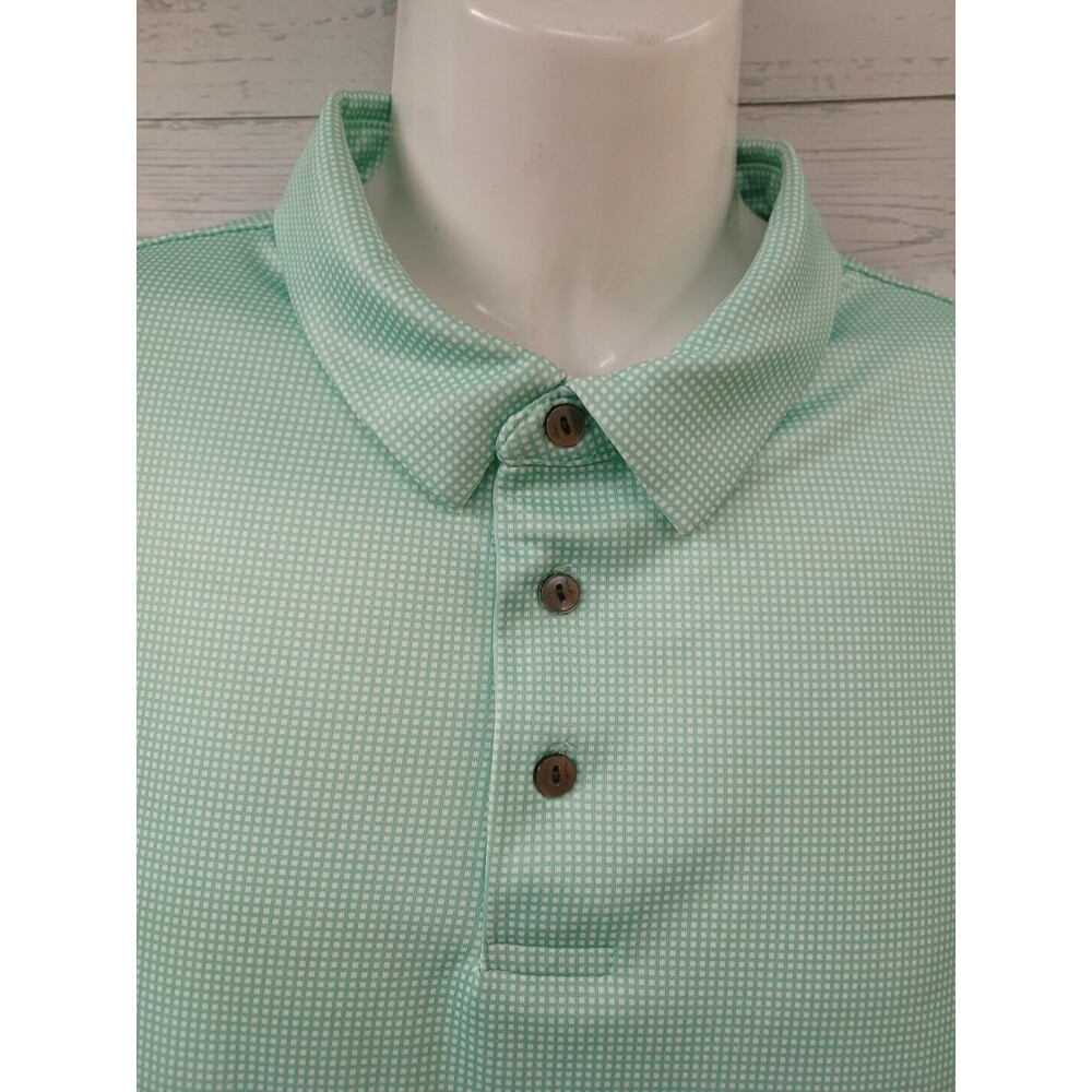 Ben Hogan Performance Polo Shirt Green Men's XL Golf Casual Plaid Athletic wear - Picture 2 of 10